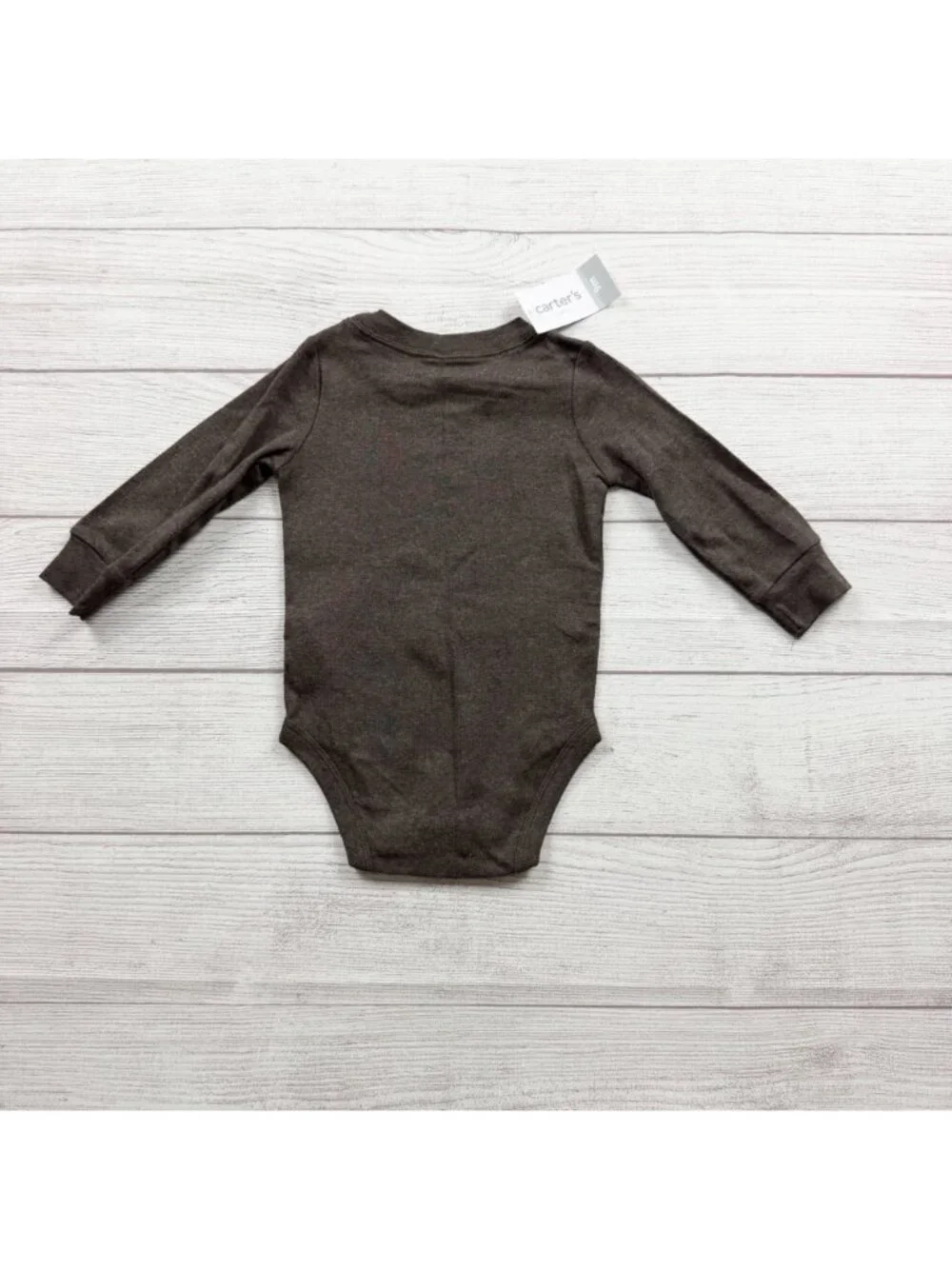 Carter's Baby Long Sleeve Football Graphic Bodysuit Brown NWT 6-9 Months